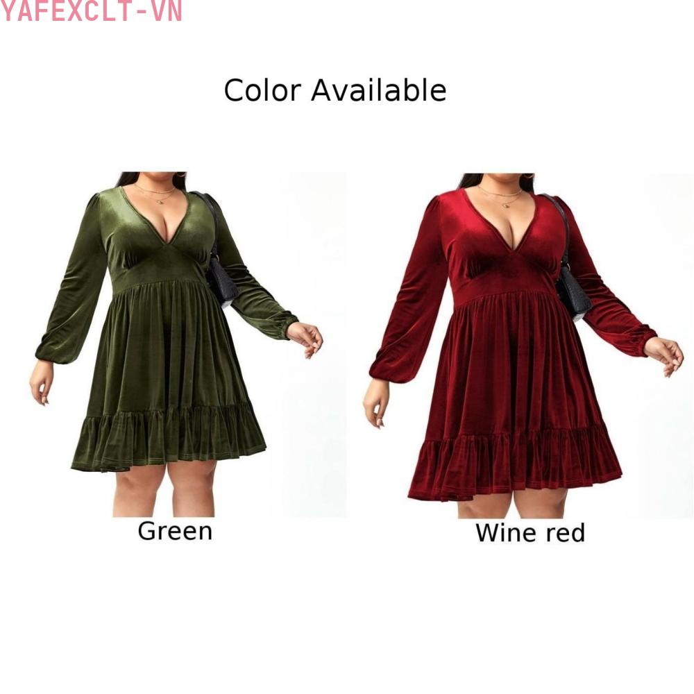Đầm Dự Tiệc Size XL-3XL Thời Trang Thu Đông Thanh Lịch Cho Nữ