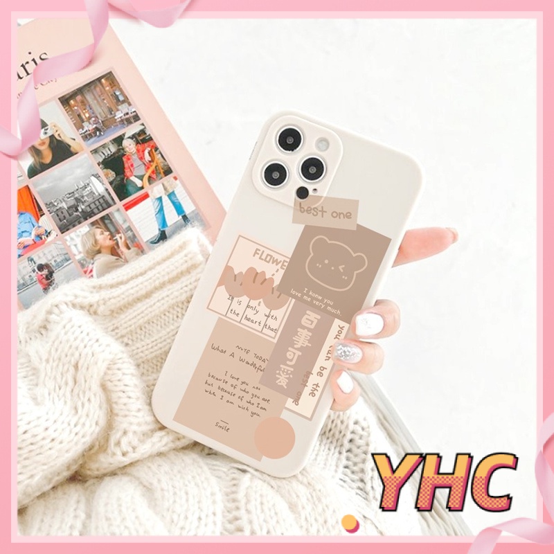 ốp iphone Hình Gấu Dễ Thương tương thích iPhone 6s 6splus 7 7plus 8 8plus X XS XSMAX 11 12 Pro Max Plus Promax-909