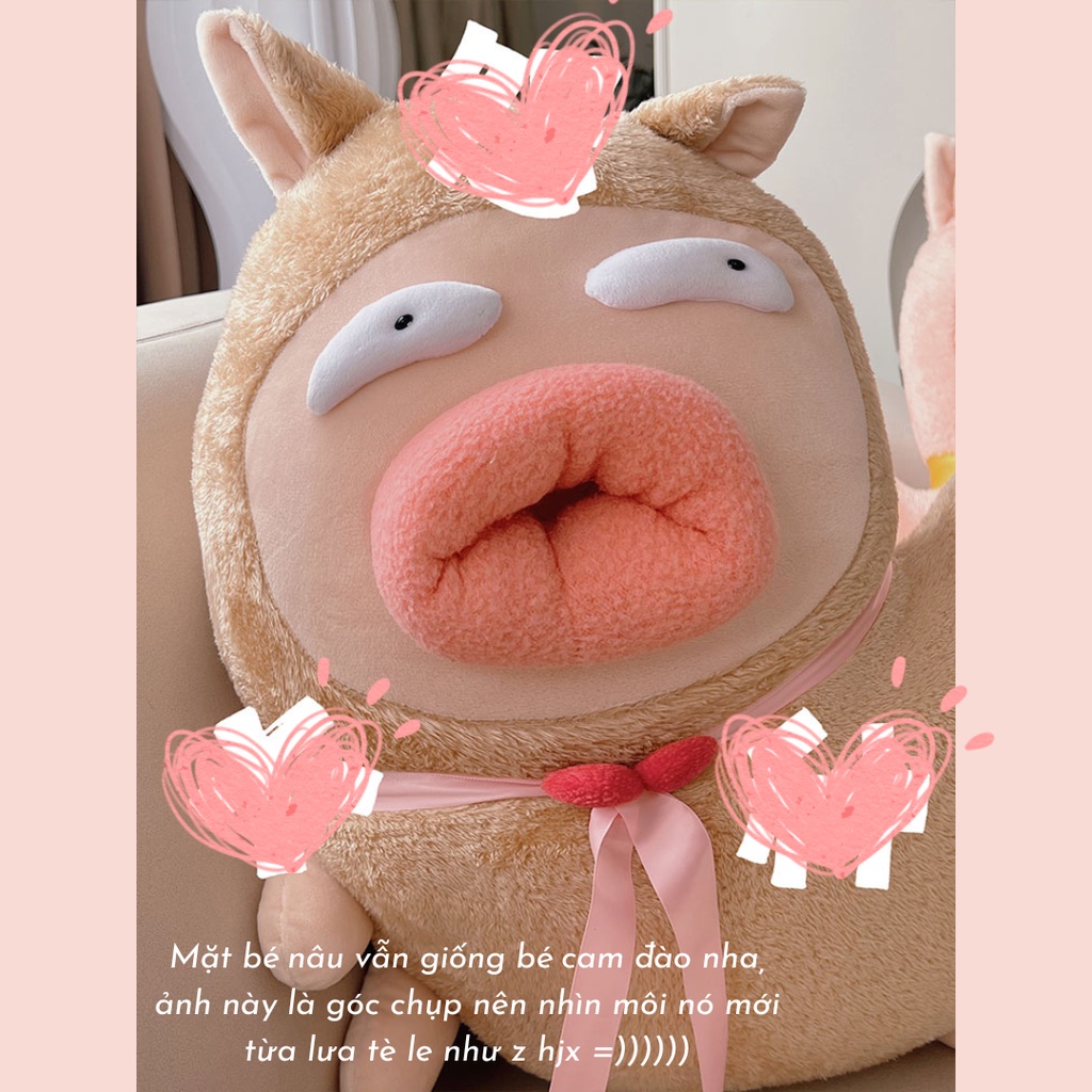 Order | Gấu nhồi bông hình lạc đà Alpaca môi trề chúm chím hài hước dễ thương