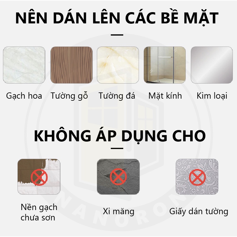 Kẹp chổi giữ cây lau nhà gắn tường không thấm nước tiện lợi cho gia đình NANORON ⭐ Móc treo nhà tắm thông minh