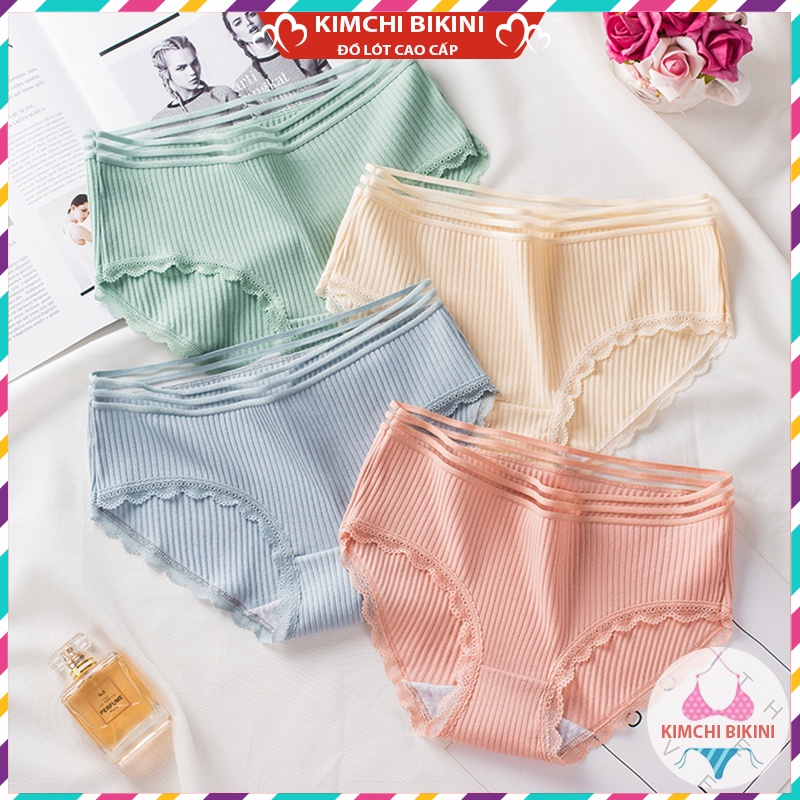 quần lót nữ cotton mẫu mã đa dạng nhiều màu sắc chị em tha hồ chọn KIMCHIBIKINI quần lót cotton nữ vải mềm mát QL008