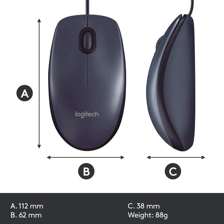Chuột Máy Tính Có Dây Logiteck B100 Cổng Usb Chất Lượng Cao