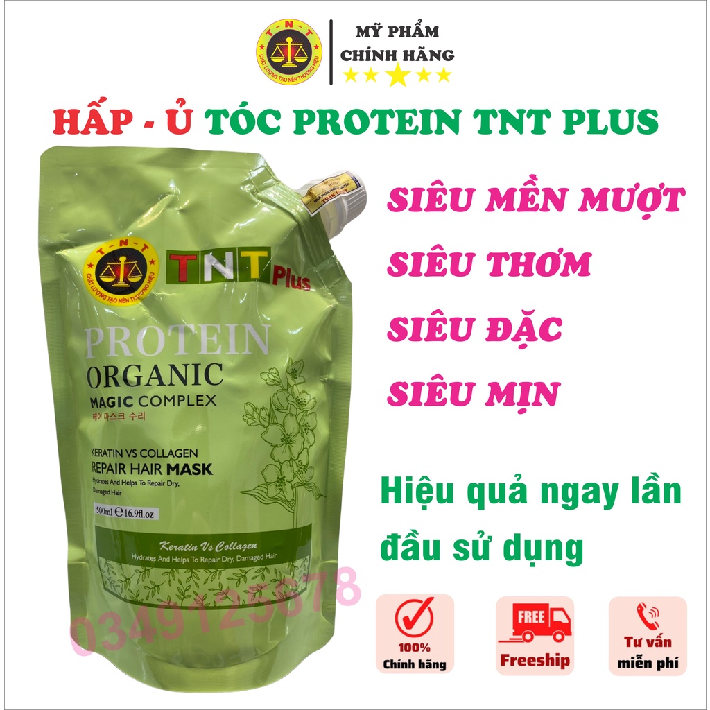Kem Hấp Ủ Xả Phục Hồi Tóc Protein TNT 500ML | Phục Hồi Tóc, Giúp Tóc Siêu Mềm Mượt ngay lần đầu sử dụng - TNT.HAIR