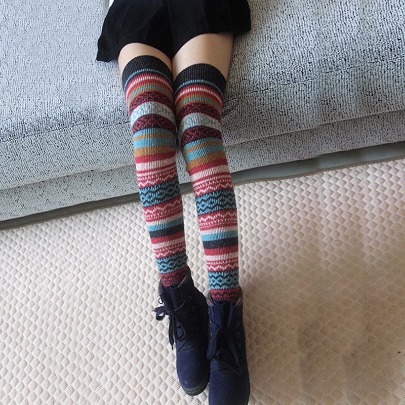 Vớ Đầu Gối Giữ Ấm Nhiều Màu Sắc Hợp Thời Trang