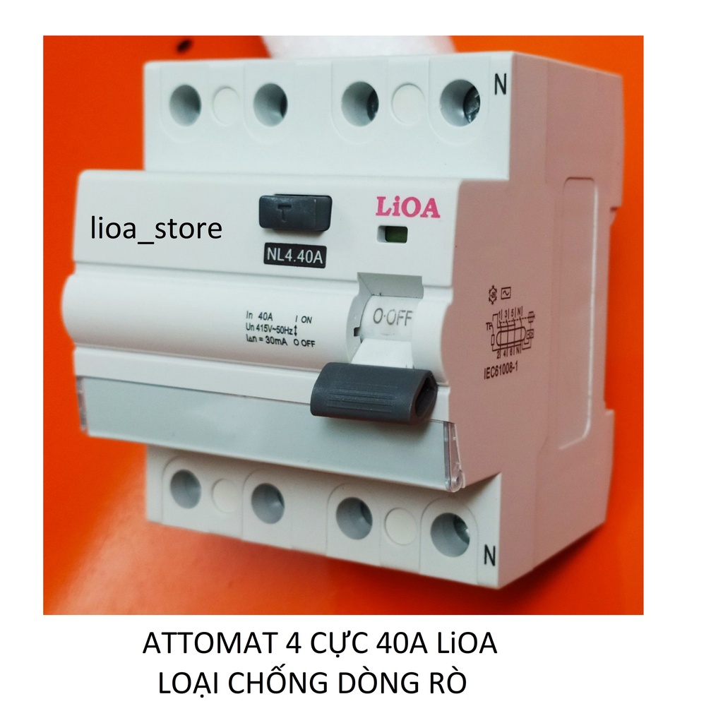 ATTOMAT  CHỐNG  GIẬT 4 CỰC  LiOA ( LOẠI ÁT CÀI)