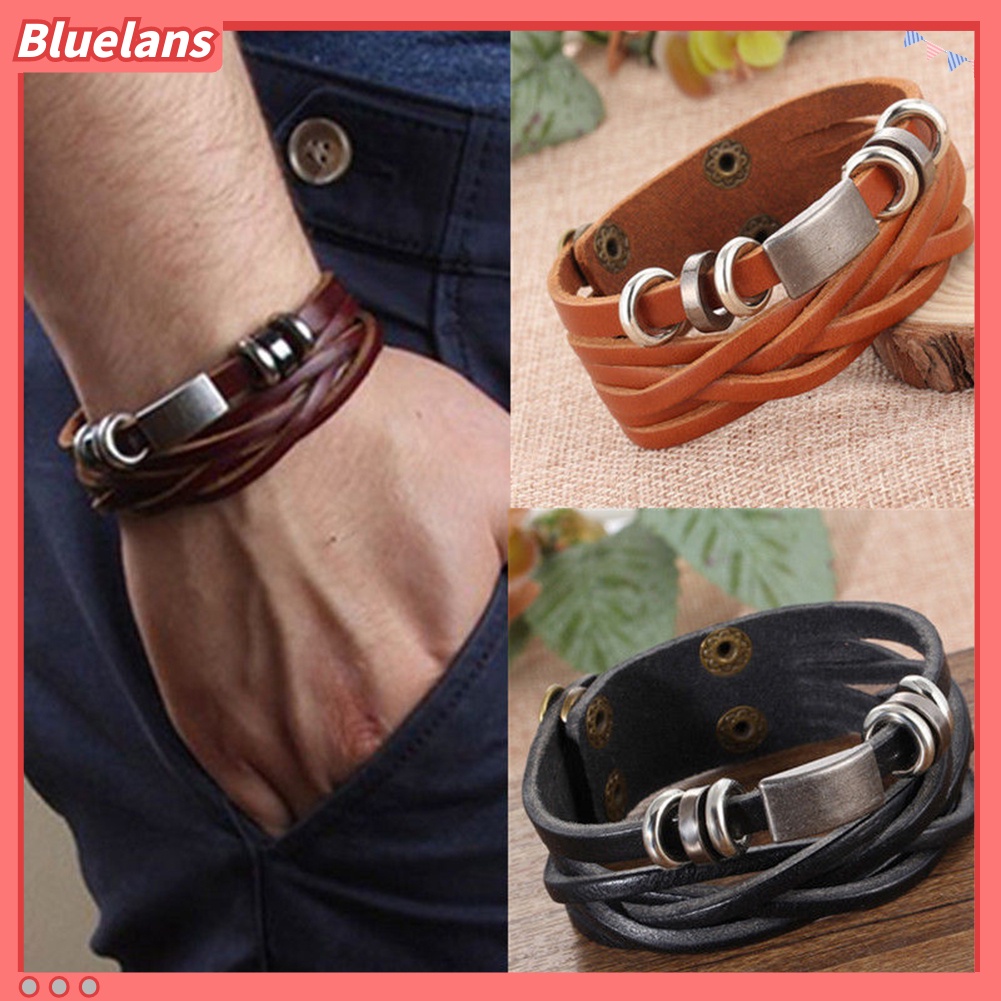 Vòng Đeo Tay Giả Da Kiểu Dáng Vintage Thời Trang Cho Nam / Nữ