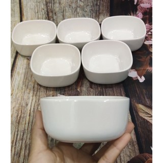chén sứ vuông sứ Minh Long - chén sứ vuông
