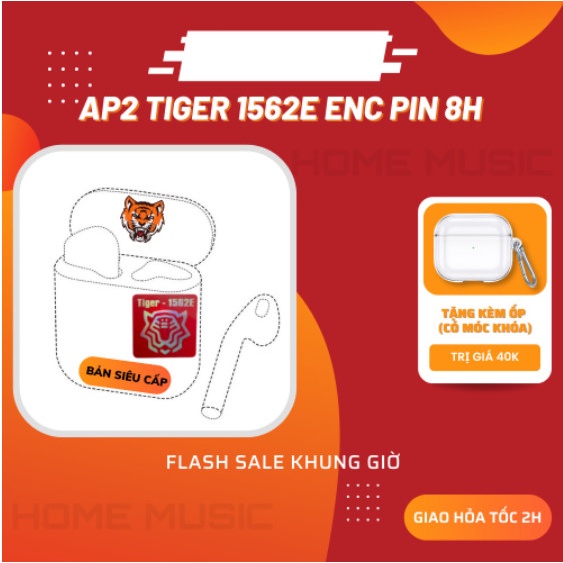 Tai Nghe TWS 2 1562E Hổ Vằn - Pin 8h