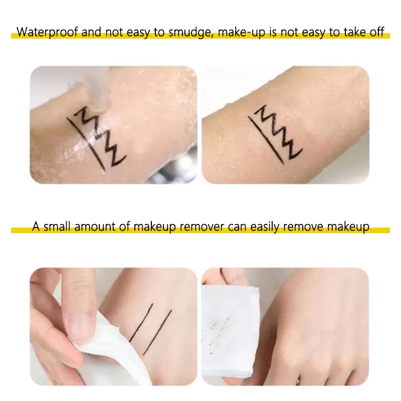 Bút Kẻ Mắt Dạng Lỏng Nhanh Khô Chống Thấm Nước Màu Trắng / Đen / Nâu