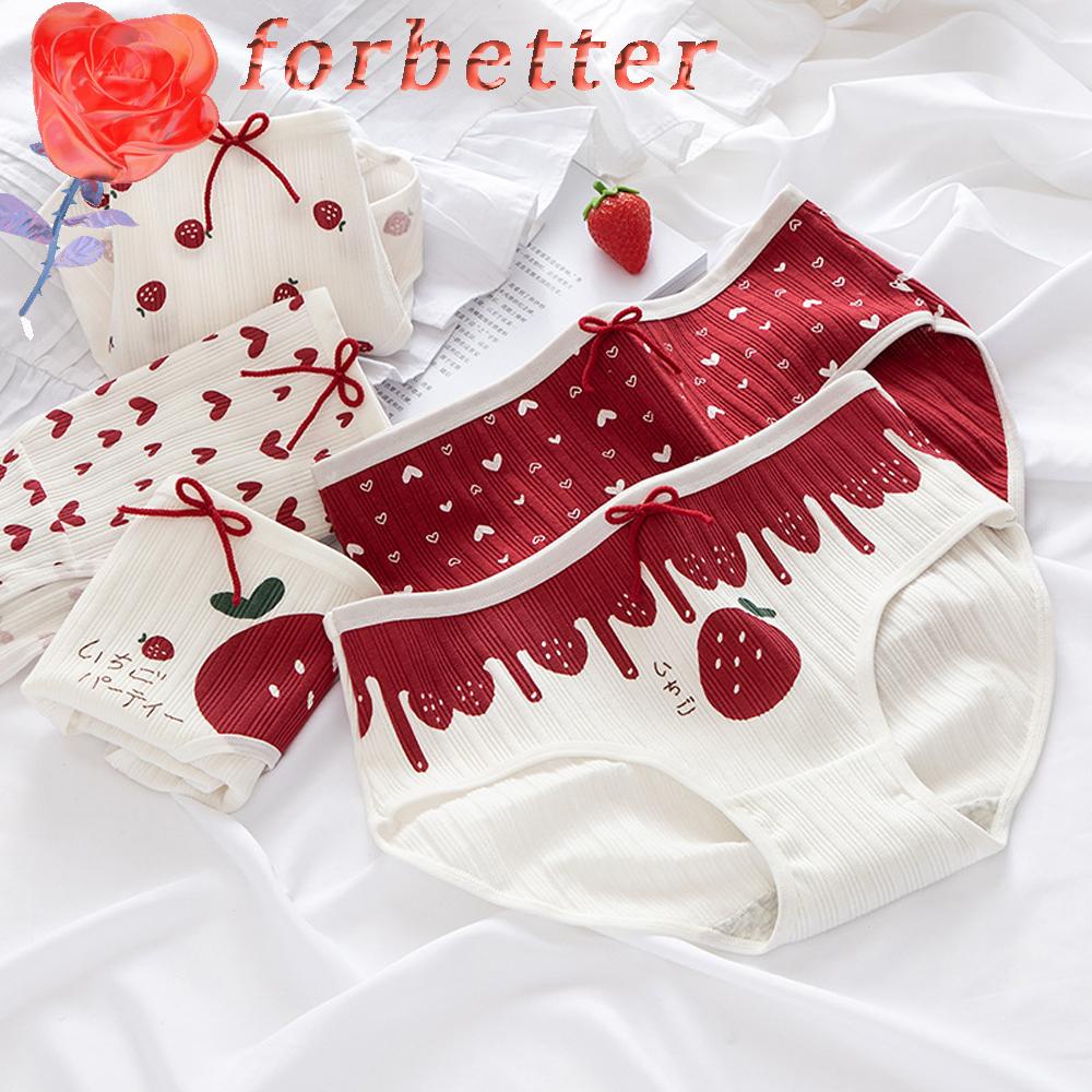 Quần Lót Cotton In Họa Tiết Dễ Thương Dành Cho Nữ