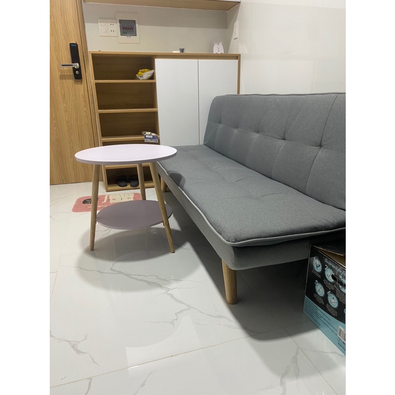Bàn trà 2 tầng chống nước dễ vệ sinh phù hợp với mọi ghế sofa MEIR, Bàn cafe xinh xắn hiện đại cho spa, nhà hàng A54 | BigBuy360 - bigbuy360.vn