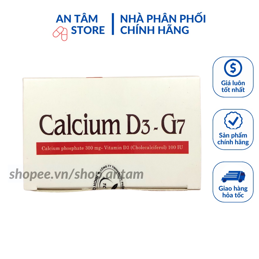 Viên uống Calcium D3 G7 bổ sung canxi, sắt, kẽm, magie cho mẹ bầu, cung cấp vitamin cho cơ thể