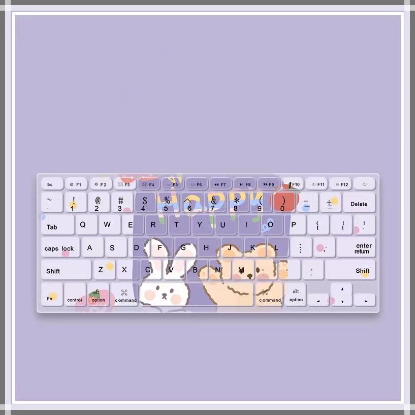 For MacBook Keyboard cover New Pro 2020Air13.3/A2179 A2337 New Macbook M2 Air 13.3 2018 Pro 13 touch bar A1932 A1466 Cartoon keyboard cover A1708