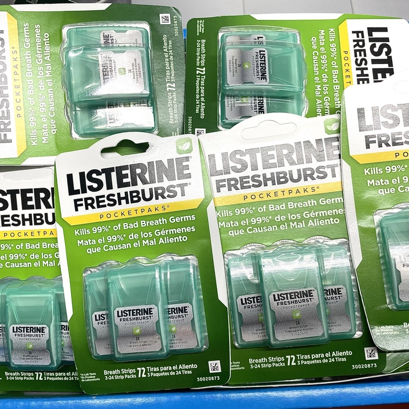 Miếng Ngậm Thơm Miệng Listerine Pocketpaks Fresh Burst Bạc Hà