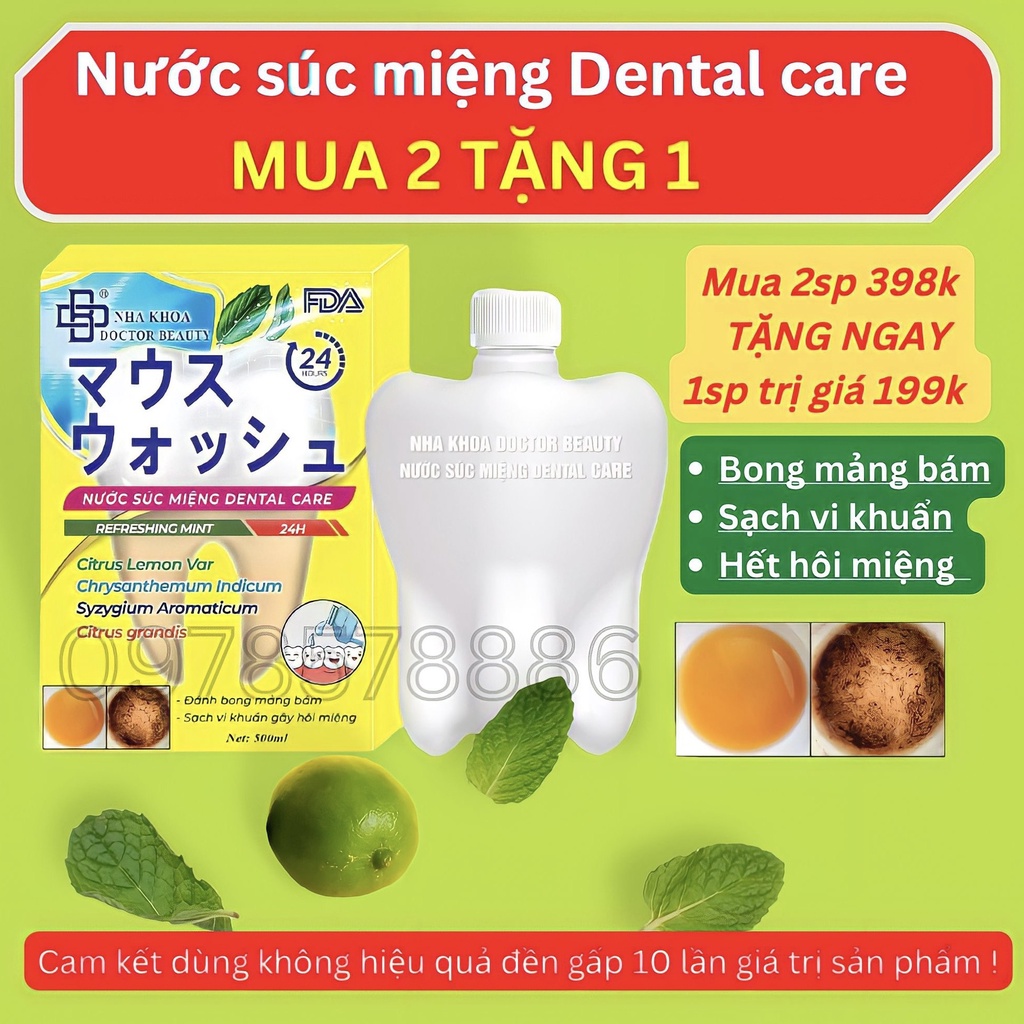 (HOT HOT) Nước súc miệng Dental care