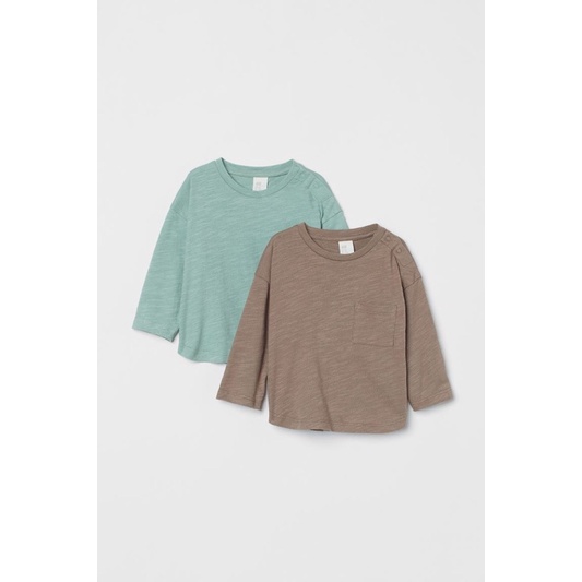 Set 2 áo cotton HM AUTH cho bé trai