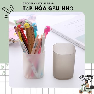 Ống cắm bút, ống đựng bút trắng trong