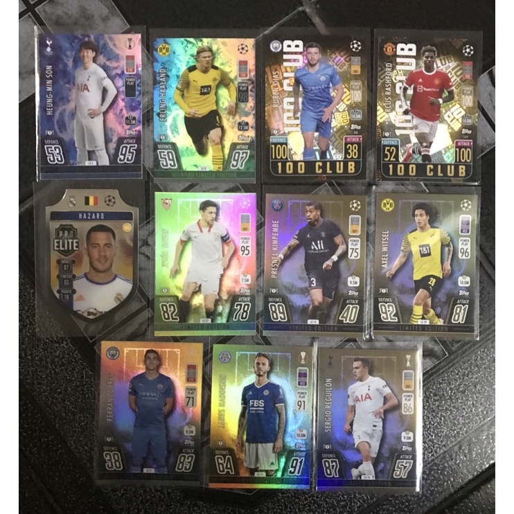 [CHÍNH HÃNG] THẺ CẦU THỦ MATCH ATTAX 21/22 (Limited, 100 Club)