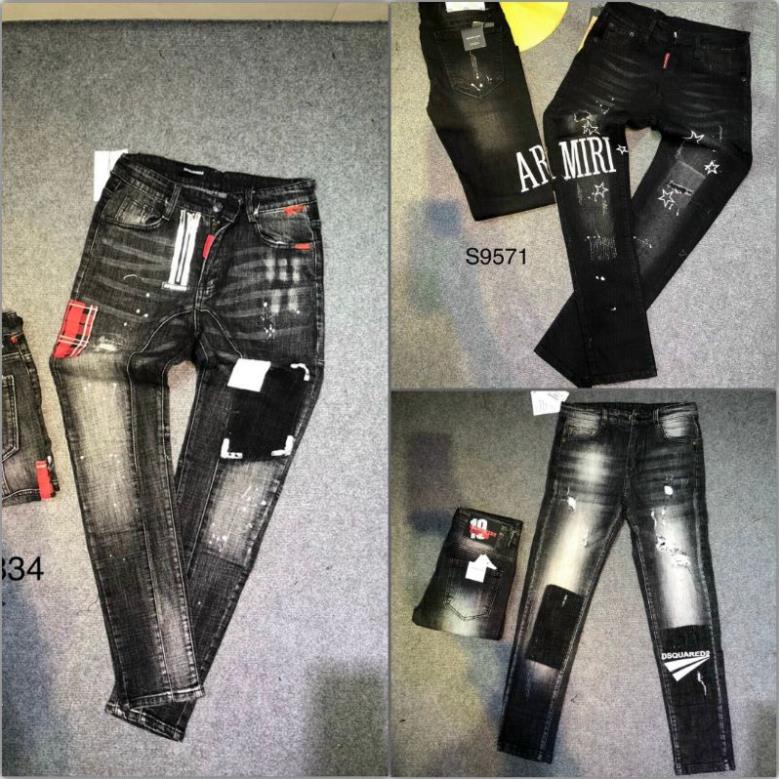* Quần jean nam dsq2 thêu logo amiri , quần bò nam , quần côn ,chất liệu jeans co giản không phai màu