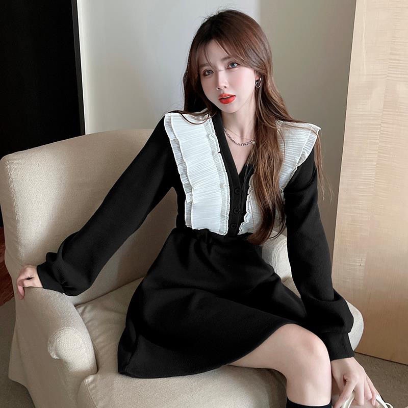 Đầm Thiết Kế Mới Cổ Chữ V Thời Trang Mùa Xuân Thu Dành Cho Nữ