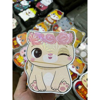 Combo 50 bao lì xì tết 2023 lì xì chibi mèo dễ thương giấy cứng cáp 40 mẫu