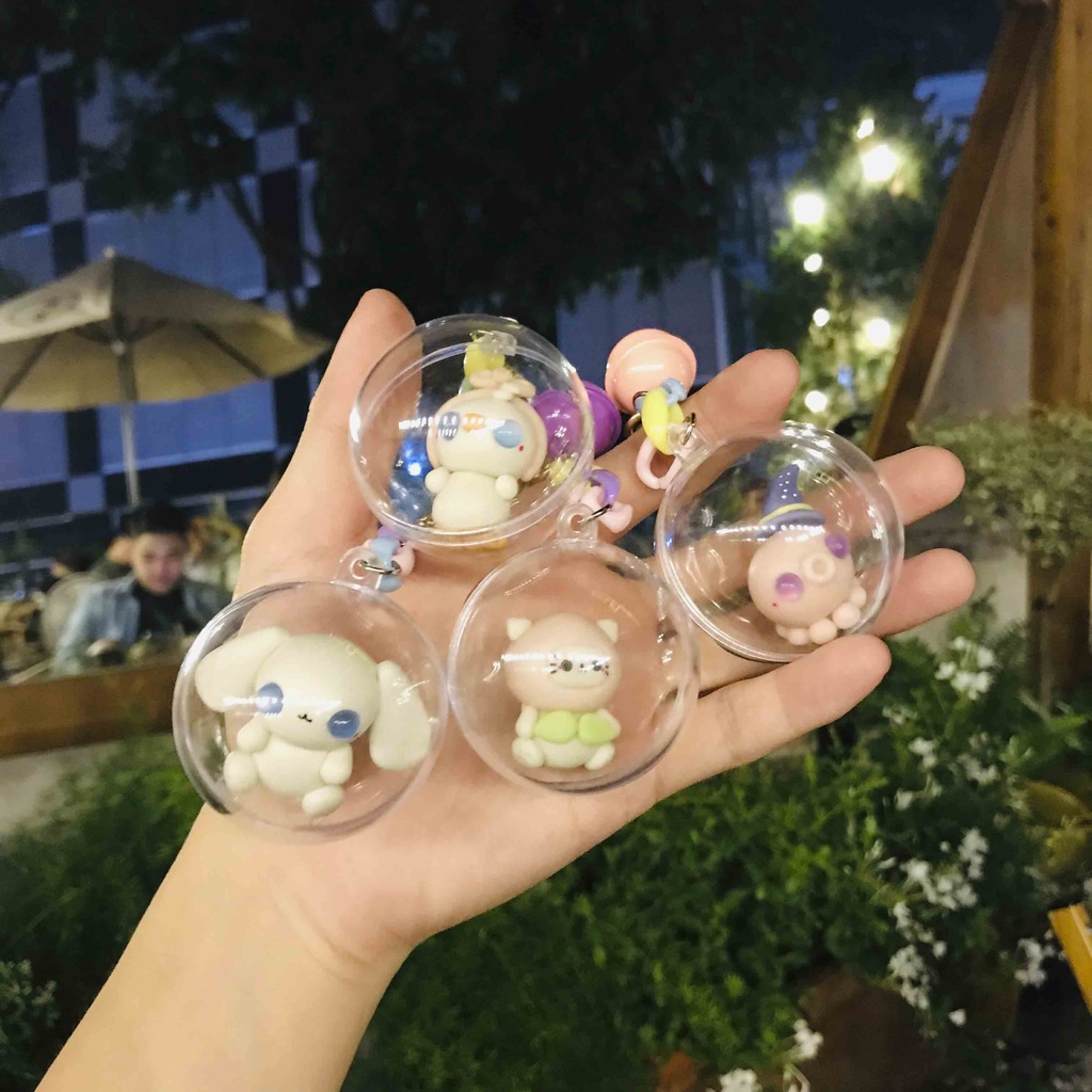 FULL BOX Móc khóa Handmade đất sét Nhật - Trái châu lung linh