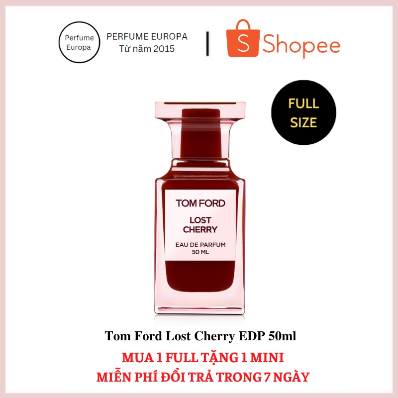 Nước hoa unisex chính hãng Tom Ford Lost Cherry EDP 50ml quyến rũ, ngọt ngào, dịu dàng lưu hương từ 8-10 giờ