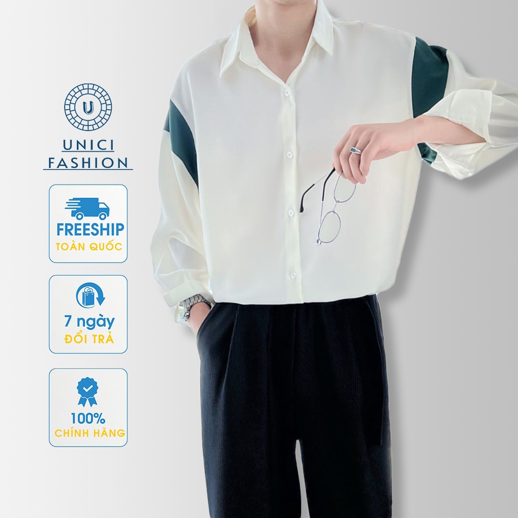 Áo Sơ Mi Nam Nữ Dài Tay UNICI Sơ Mi Lụa Nam Basic Unisex Phong Cách Hàn Quốc Dễ Phối Đồ ASM50