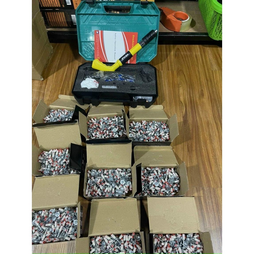 [Rẻ vô địch] Máy Bắn Đinh Hạt Nổ Bê Tông, Bắn Ty Trần Thạch Cao , Bắn Xuyên Thép Dày 5m( TĂNG KÈM 20 ĐINH NỔ )