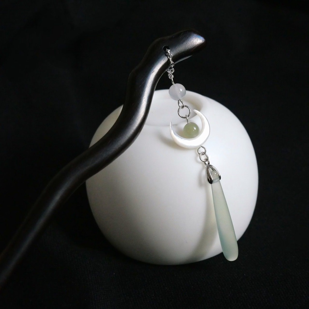 Trâm Cài Tóc Hình Giọt Nước Phối Tua Rua Phong Cách Trung Hoa Mới