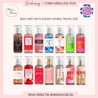 TRAVEL SIZE 75ML| Xịt thơm toàn thân body mist Bath and Body Works