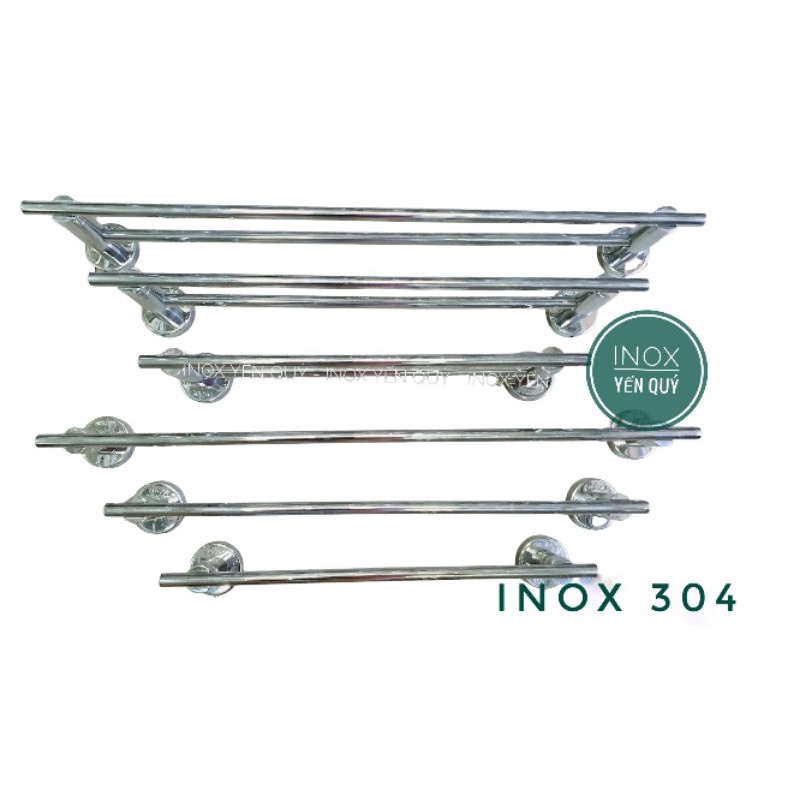 INOX 304 THANH TREO KHĂN MẶT 40/50/60 CM - GIÁ VẮT KHĂN MẶT ĐƠN VÀ ĐÔI SUS 304