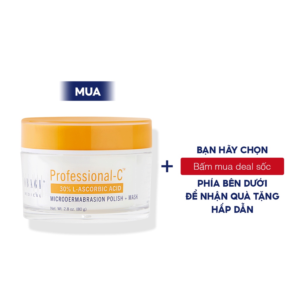 [Mã COSLUX08 giảm 120K đơn 1500K] Mặt nạ Obagi Professional-C Microdermabrasion Polish + Mask 80g