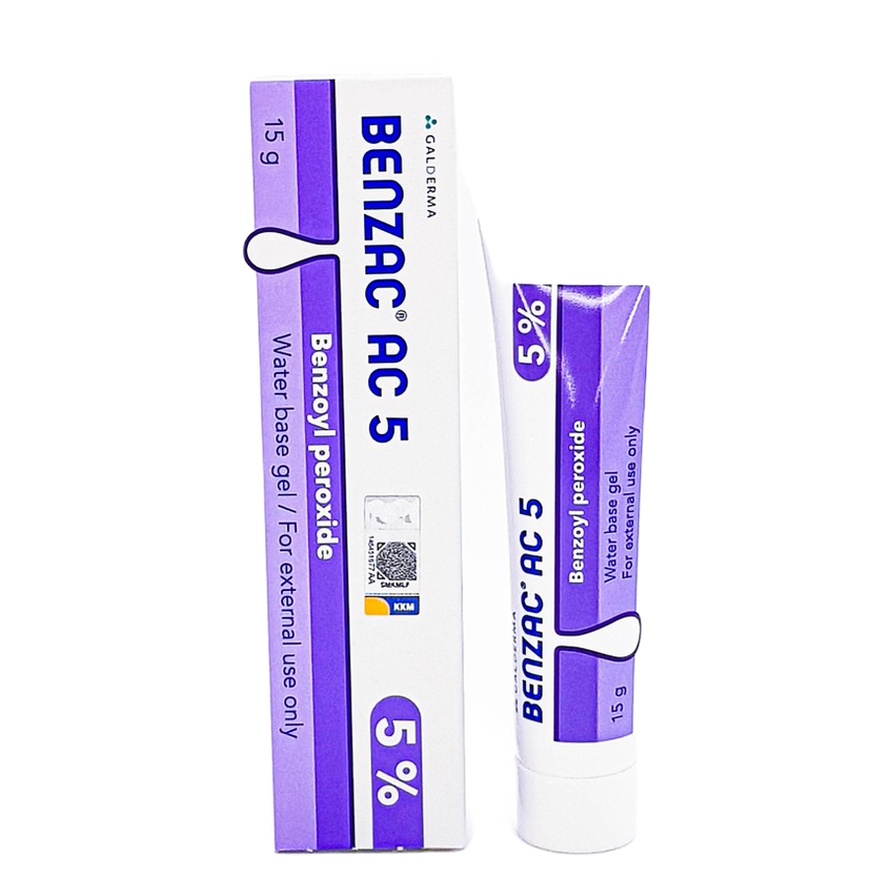 Kem hỗ trợ giảm mụn - Benzac AC 5 5% 15g