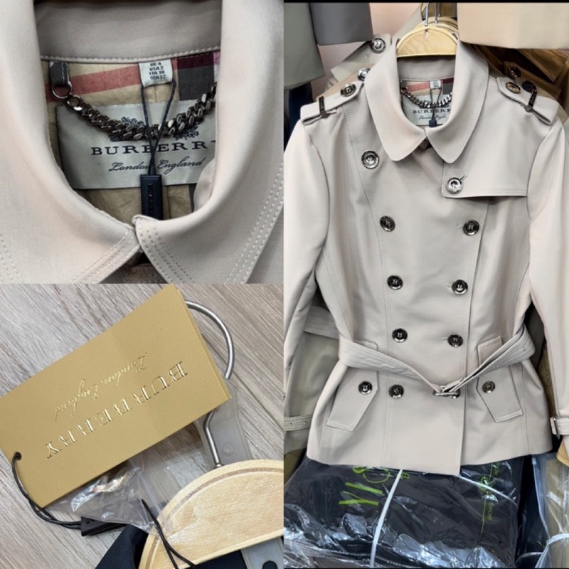 Áo khoác măng tô bbr kaki dáng ngắn QCCC