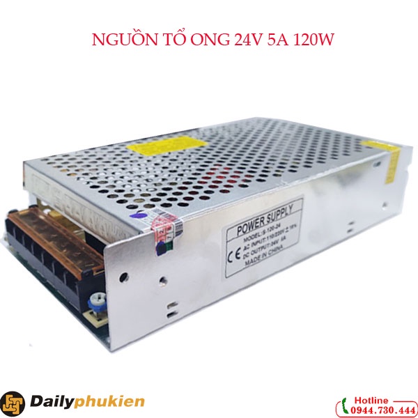 Nguồn tổng 24V 5A xịn BH 1 năm , NGUỒN TỔ ONG 24V 5A