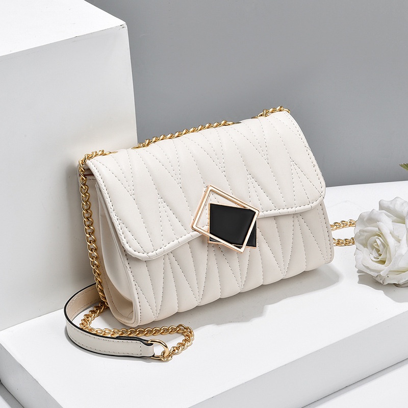 IELGY Túi Đeo Chéo Dây Xích Kim Loại Thời Trang Dễ Phối Đồ Cho Nữ