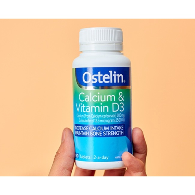 Canxi bầu Úc Ostelin Calcium & Vitamin D3 lọ 130 viên