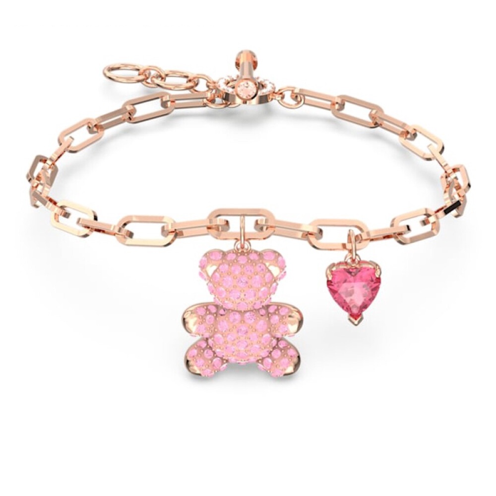 Vòng Tay Mạ Vàng Hồng Swarovski Teddy Hình Gấu Teddy Dễ Thương 5599284