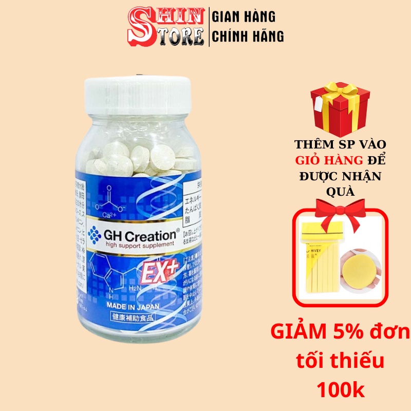 Viên Uống Tăng Chiều Cao GH Creation EX+ Mẫu Nhật Bản 270 Viên Chính hãng