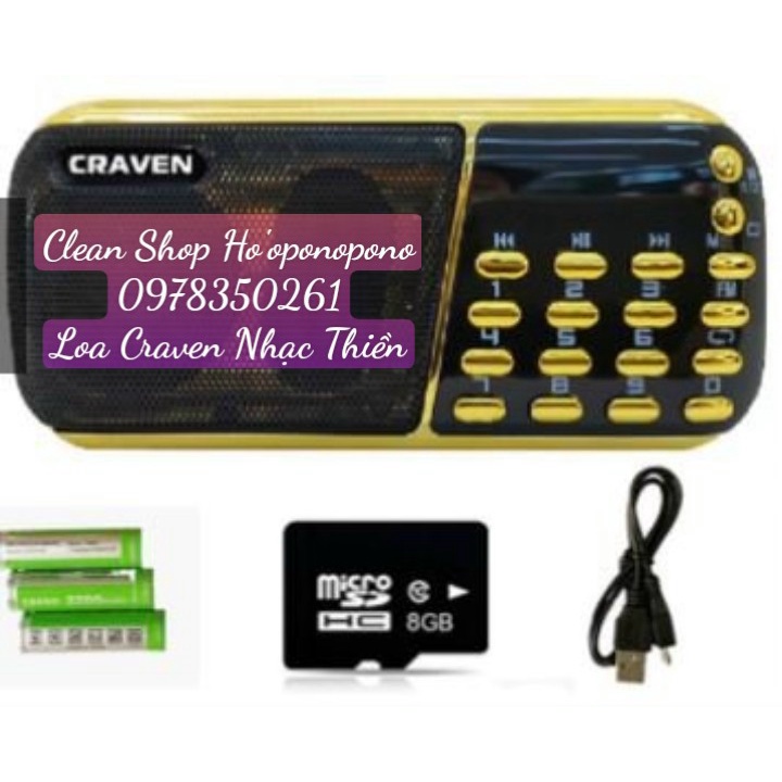 COMBO LOA CRAVEN 3 PIN KÈM THẺ NHỚ 60 BÀI NHẠC THIỀN - CÀI ĐẶT TIỀM THỨC - NHẠC TẦN SỐ CAO - PHÁP THOẠI - TẮM NGÔN NGỮ