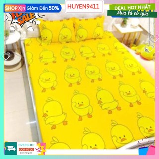 [HCM]Bộ Ga Gối 3 Món 1m6x2m cotton poly,được chọn mẫu[vịt vàng]