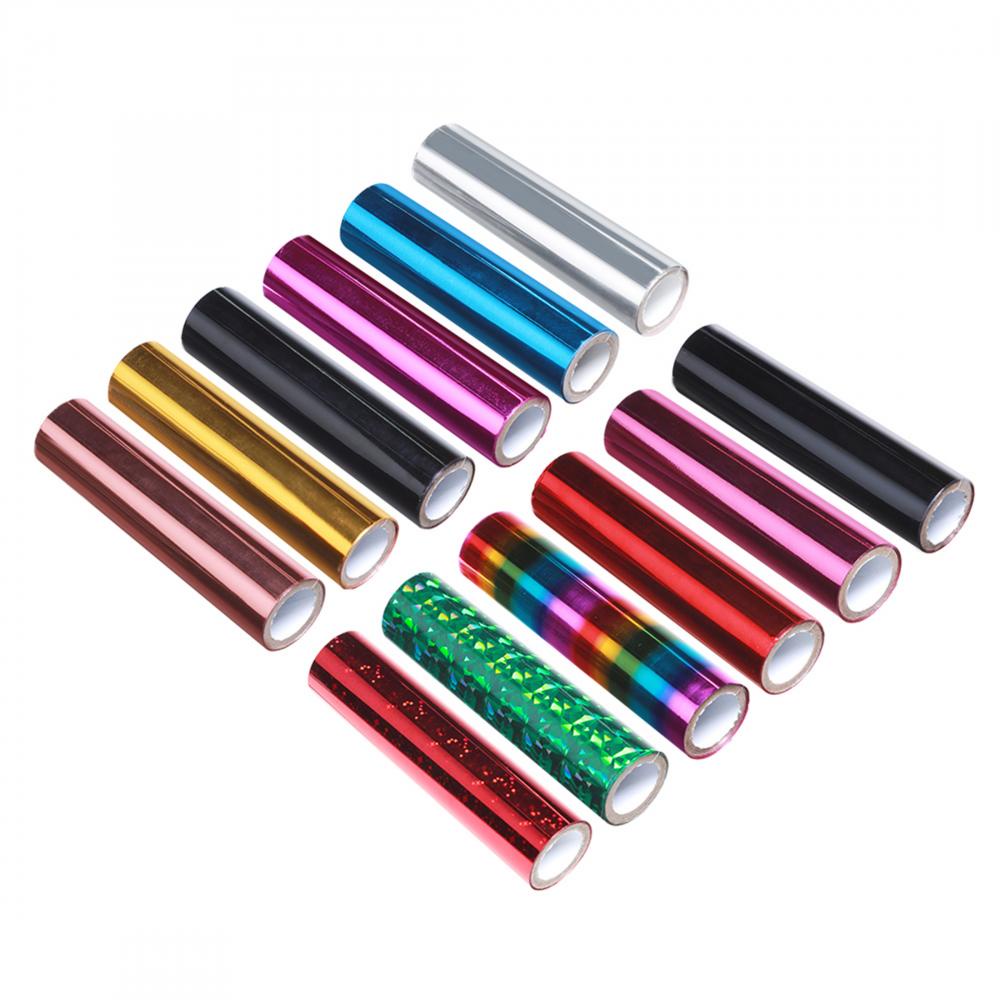 Giấy bạc kích hoạt nhiệt 5mx15cm, giấy lấp lánh, tấm chuyển lá mờ cho tấm lá nóng, máy dập nóng và bút giấy nóng