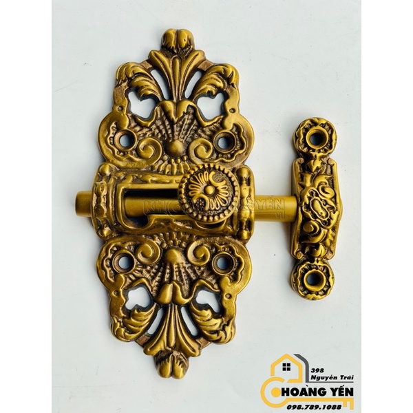 Chốt đồng cửa cổng, chốt cửa bằng đồng đúc, chốt ngang cánh cửa TD- 68512