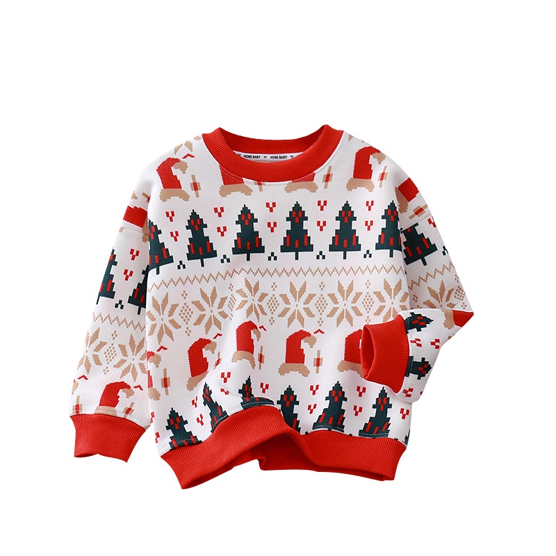 Hàng Có Sẵn Áo Sweatshirt Lông Cừu Phong Cách Mới Dành Cho Bé Trai Và Bé Gái Kích Thước 80-150CM