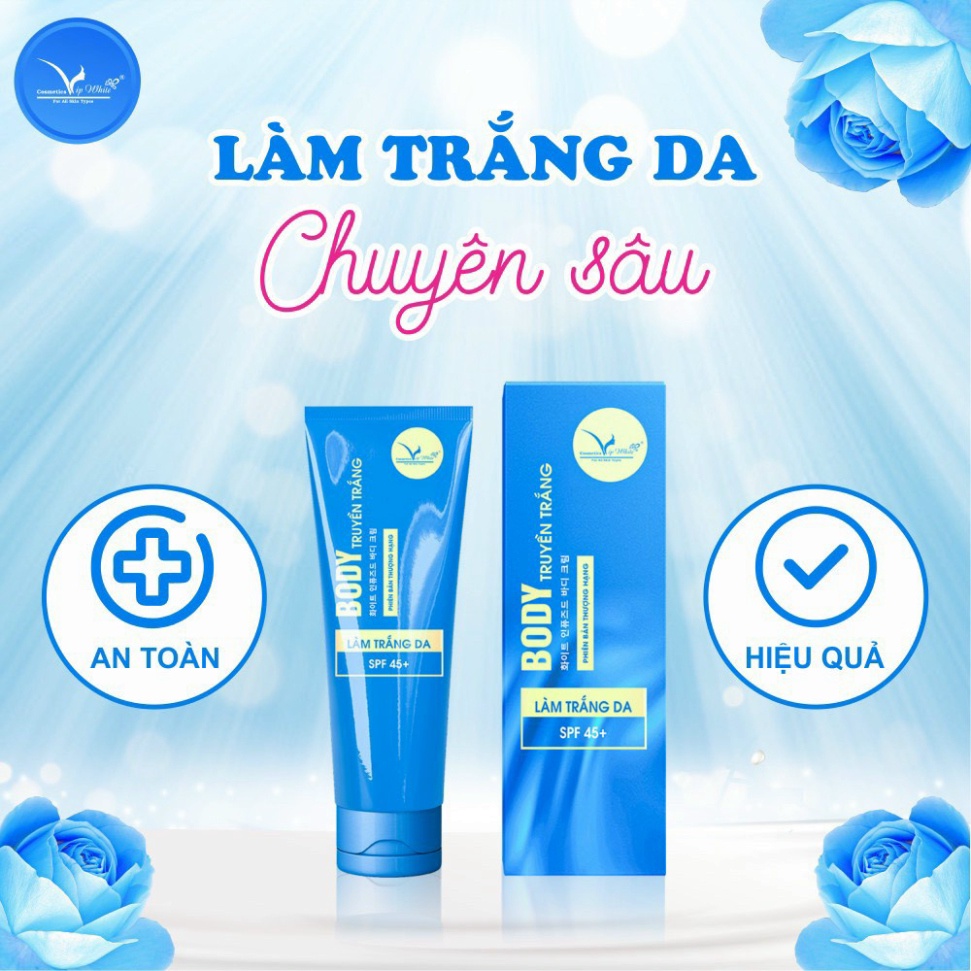 Kem Body Truyền Trắng Hàn Quốc Vip White Tuýp 150ml