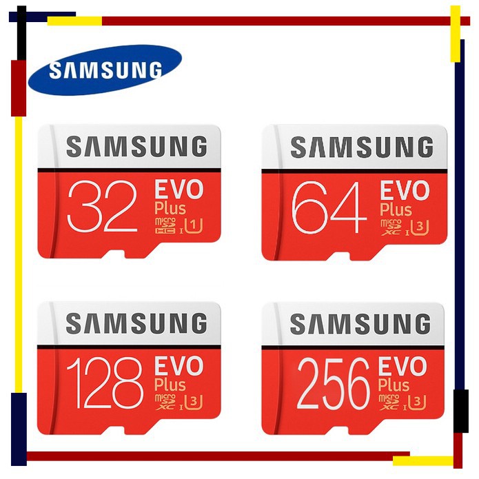 Thẻ Nhớ Micro SD Cho Samsung EVO Plus U3 16GB 64GB 32GB CL10 Micro SD Samsung EVO Plus U3 16GB 64GB 32GB CL10