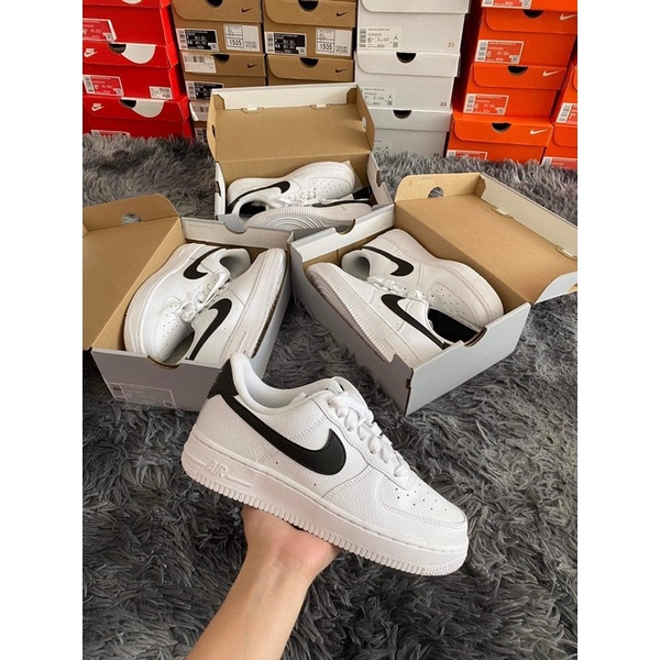 Giày Sneaker Nike Air Force 1 Low GS White Black  AF1 màu Trắng Đen Basic| PiuPiu Authentic
