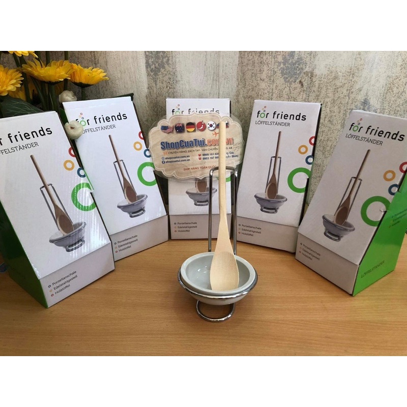 GIÁ ĐỂ THÌA MUÔI NẤU FOR FRIENDS giúp thẩm mỹ và sạch bếp khi nấu