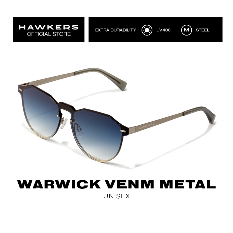 HAWKERS Twilight WARWICK VENM METAL Sunglasses for Men and Women, Unisex. UV400 Protection. Official product designed in Spain. HWVM20SLM0